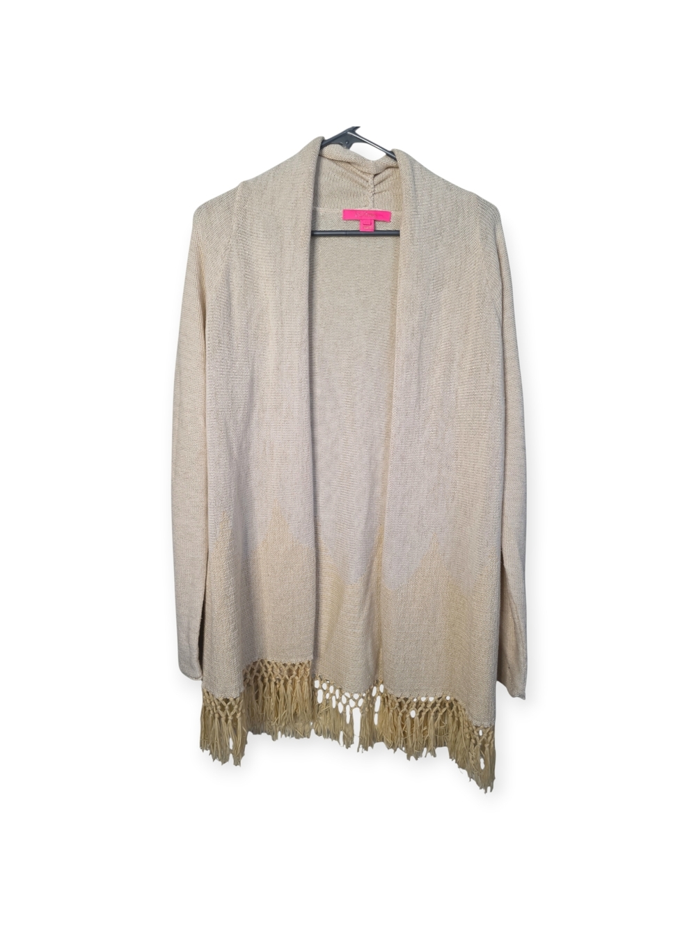 Women's Lilly Pulitzer Tatum open front, metallic cardigan, size medium